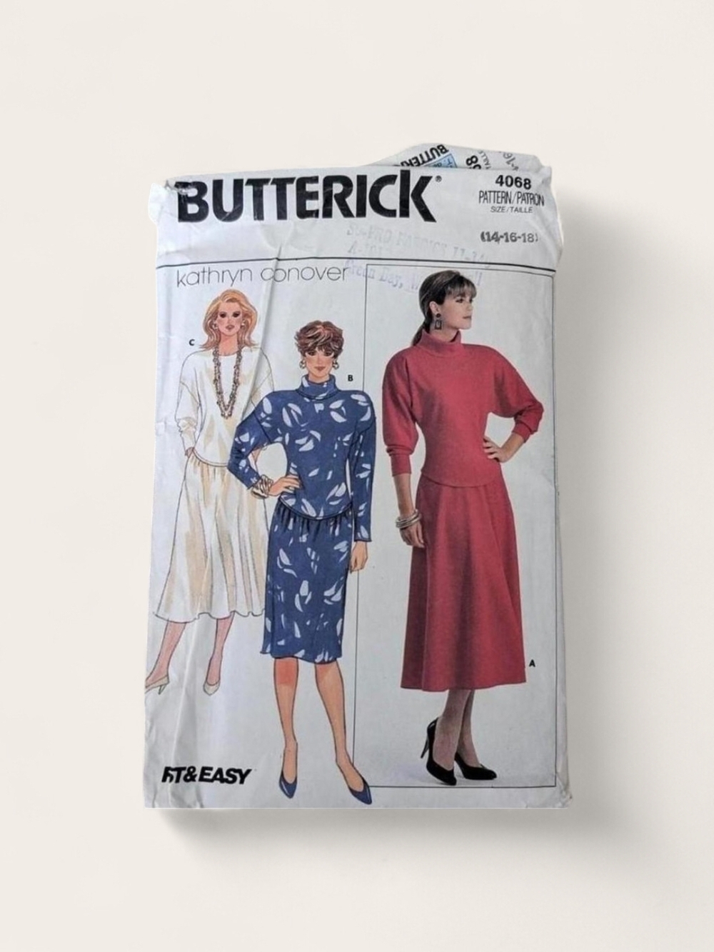 1986 butterick sewing pattern